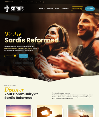 Custom WordPress Website for Churches